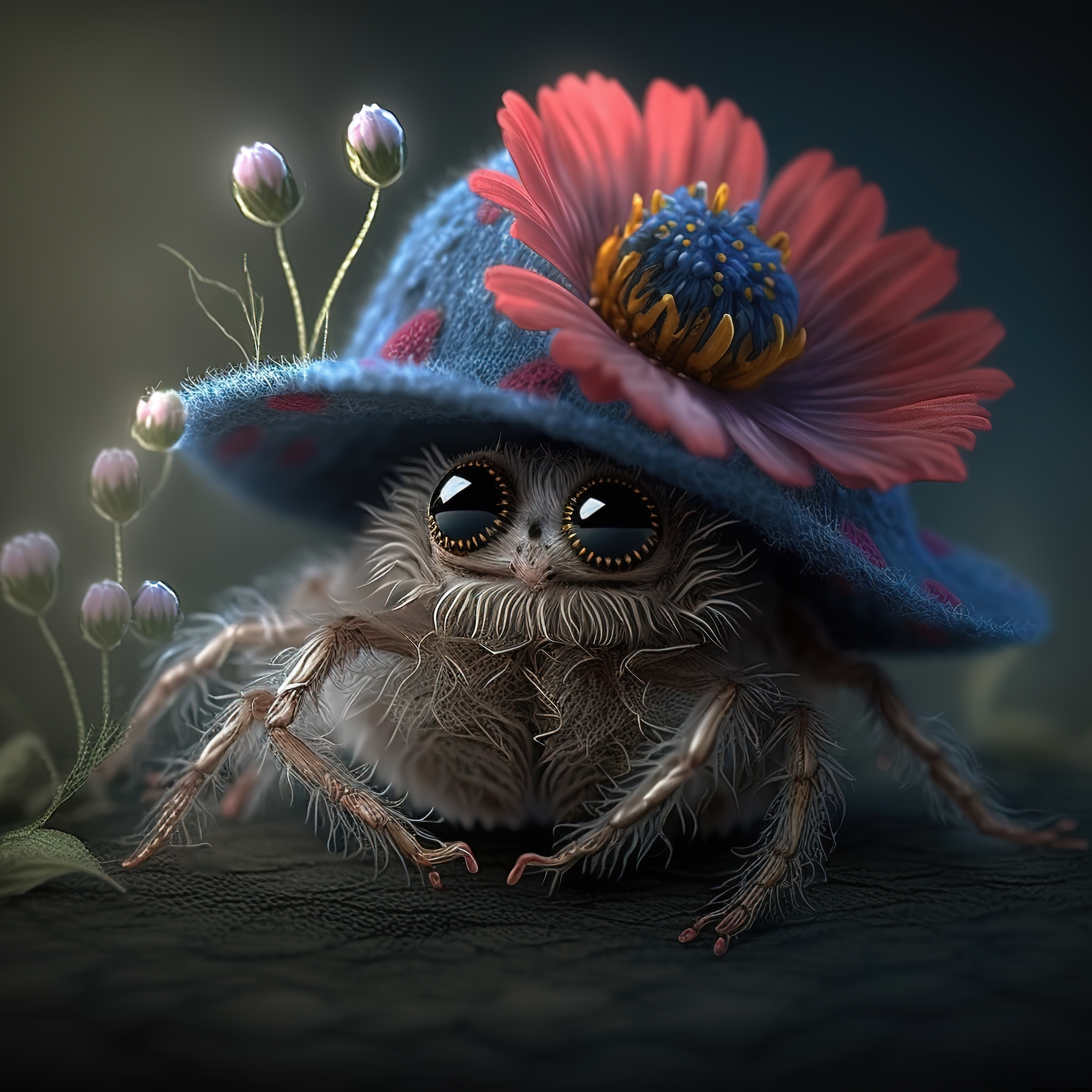 EditedFantasy2022_pretty_spider_sitting_on_a_beautiful_flower_wearing_e3eb99e5-743e-44ab-a9e9-591619420754-gigapixel-standard-scale-4_00x